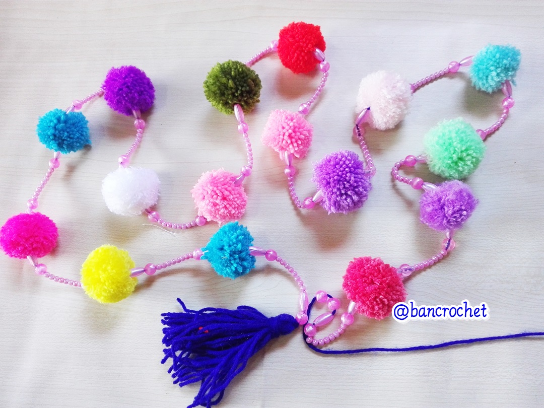 Bancrochet ม่านประตูโครเชต์ มู่ลี่ฉากกันห้อง crochet door hanging หลากสี 160 cm