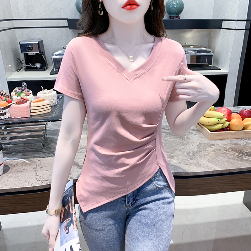 เสื้อผ้าวัยรุ่นเกาหลี เสื้อยืดวัยรุ่นผู้หญิง มีขนาด S M L XL