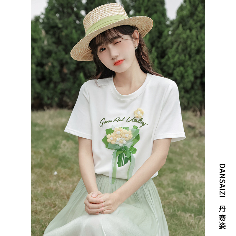 เสื้อผ้าวัยรุ่นเกาหลี เสื้อยืดวัยรุ่นผู้หญิง มีขนาด S M L XL