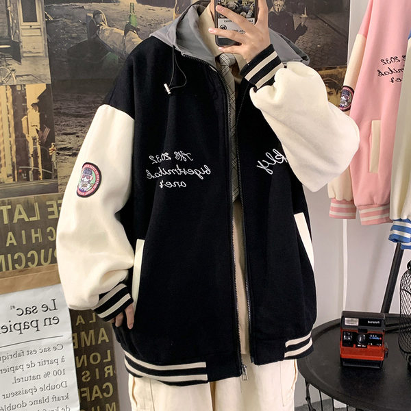เสื้อแจ็คเก็ตเบสบอล เสื้อคลุม เสื้อแขนยาวสไตล์เกาหลี