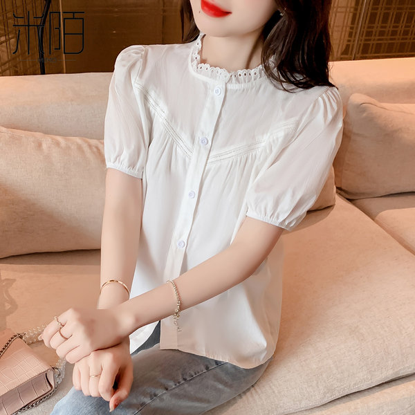 เสื้อลูกไม้ แขนสั้น