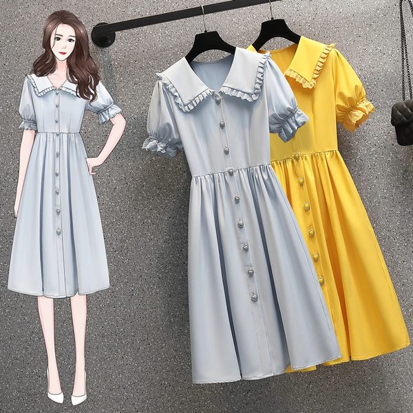เดรสคนอ้วน เดรสสาวอวบ ชุดเดรสคนอ้วนวัยรุ่น BY PLUS SIZE Girl