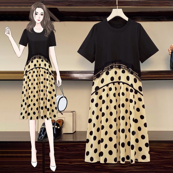 เดรสคนอ้วน เดรสสาวอวบ ชุดเดรสคนอ้วนวัยรุ่น BY PLUS SIZE Girl