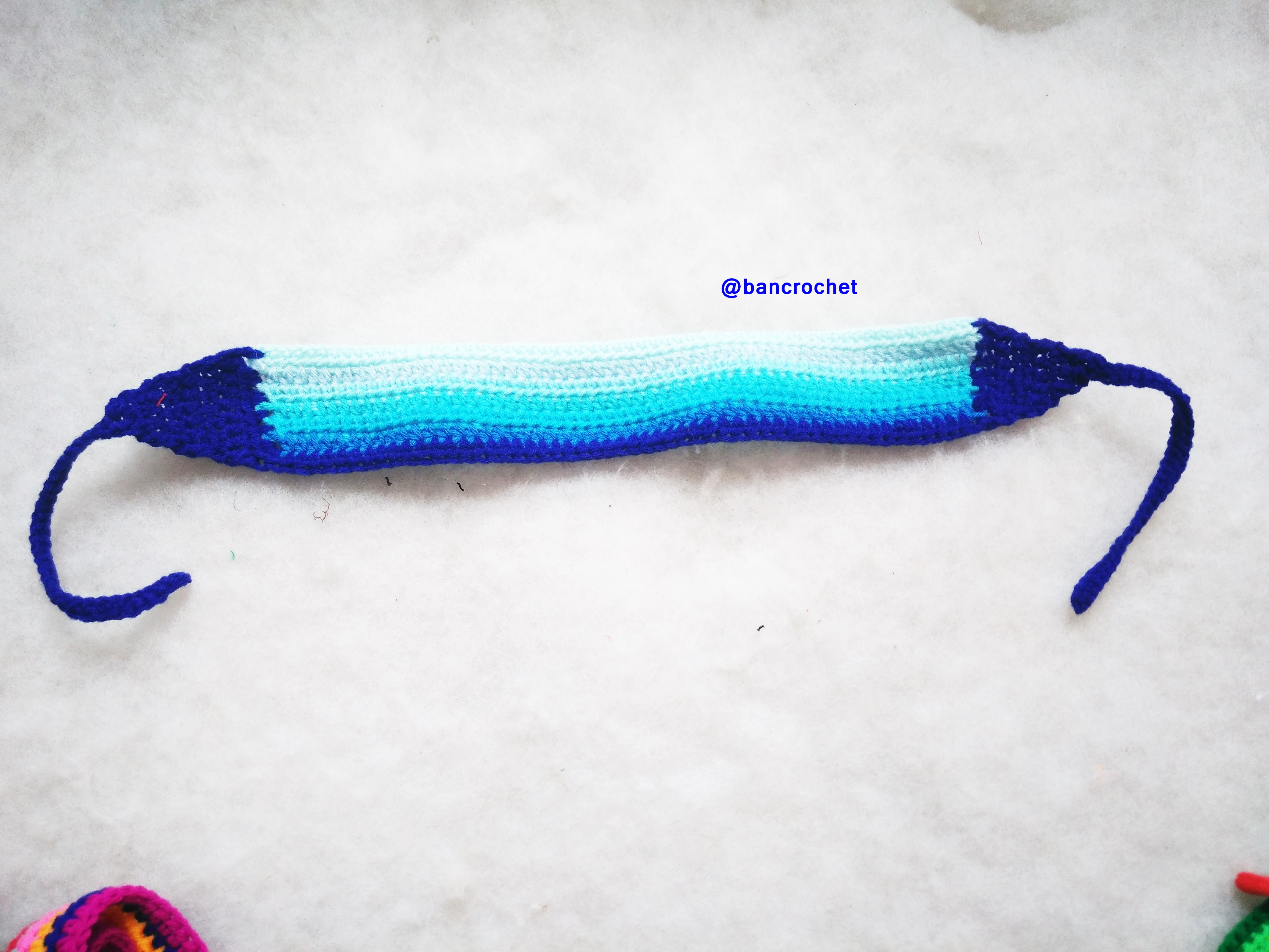 Bancrochet ที่คาดผมถักโครเชต์ crochet headband หลากสี 18 นิ้ว