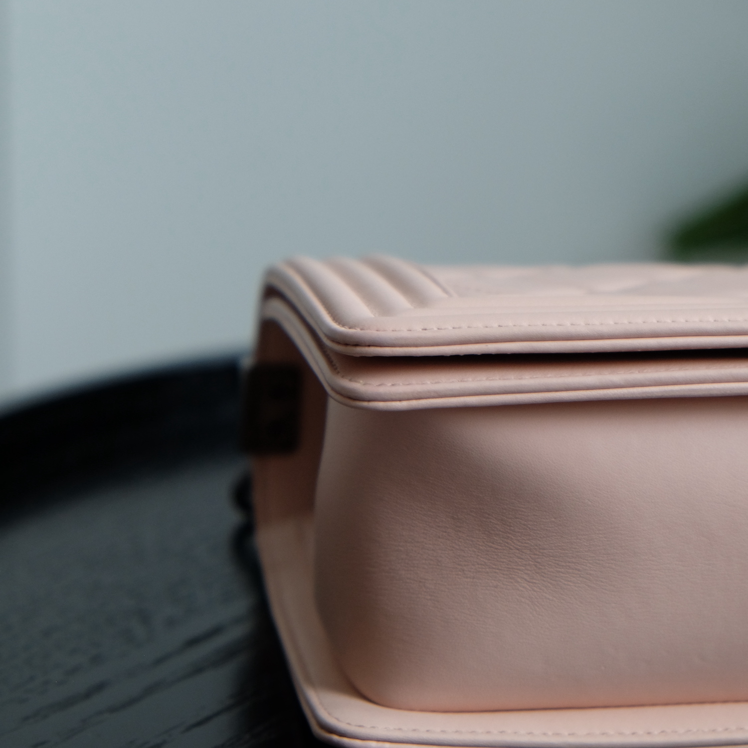 Chanel Nude Calf Leather Medium Boy 10" RHW