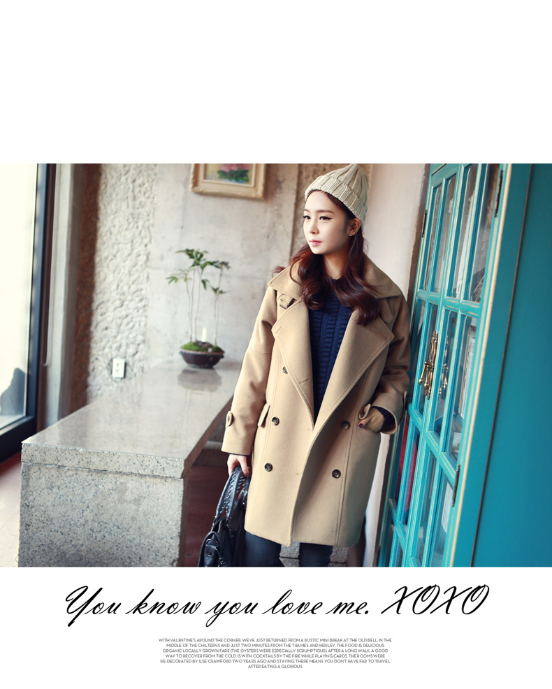 เสื้อโค้ทกันหนาว ดีเทลเยอะ ใส่ได้หลายแบบ ผ้าวูลเนื้อดีหนานุ่ม บุซับในกันลม สีครีม พร้อมส่งจ้า ครีม