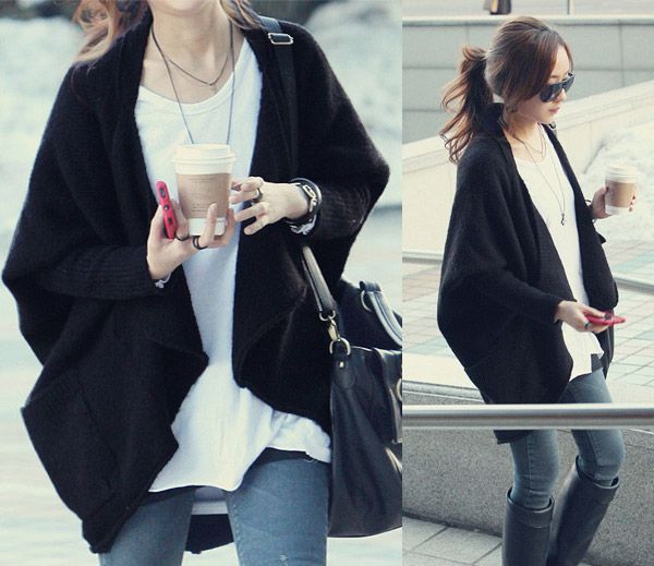 เสื้อคลุมไหมพรมเส้นเล็ก เนื้อนิ่ม ผ้าไม่หนา เบา เหมาะสำหรับอากาศบ้านเราค่ะ ทรงเก๋มากค่ะ พร้อมส่ง