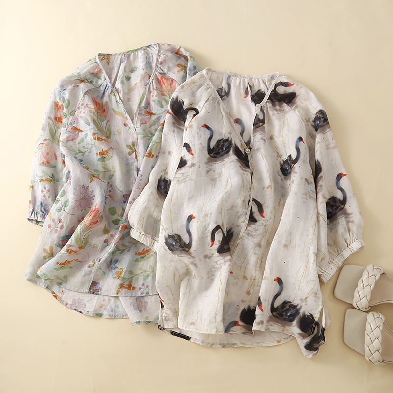 เสื้อลินิน เสื้อผ้าฝ้ายลินิน เสื้อเชิ้ตผ้าลินิน