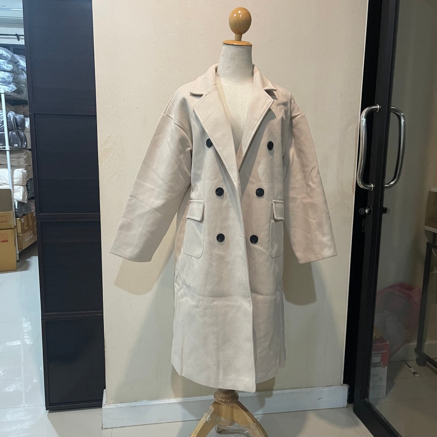 OverCoat เสื้อโค้ทยาว กันหนาว สไตล์ญี่ปุ่น แบบเรียบๆ บุซับในกันลม พร้อมส่ง