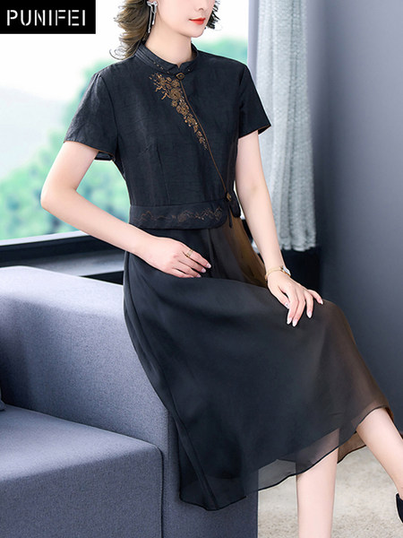 เดรสวัยผู้ใหญ่40-60ปี เดรสคุณแม่ ชุดเดรสทำงานวัยผู้ใหญ่ แบรนด์ MAMA DRESS