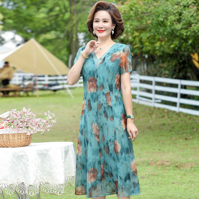 เดรสวัยผู้ใหญ่40-60ปี เดรสคุณแม่ ชุดเดรสทำงานวัยผู้ใหญ่ แบรนด์ MAMA DRESS