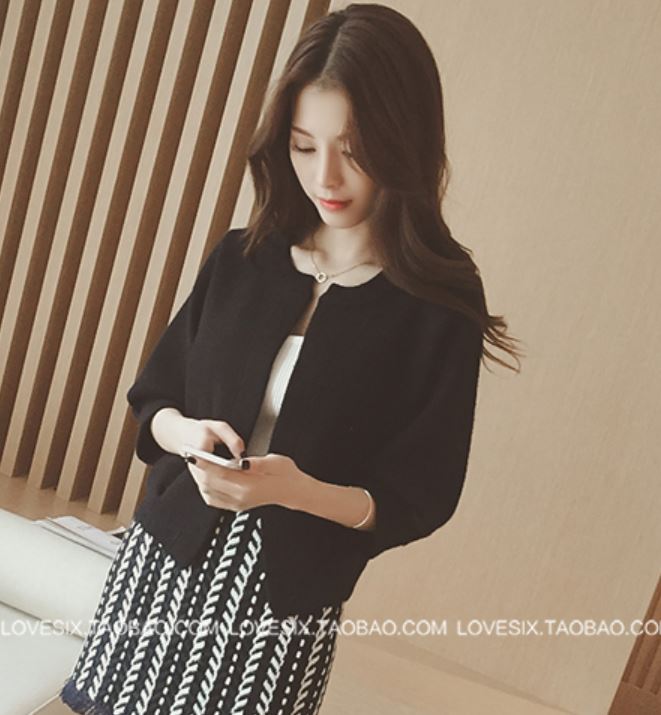 Cardigans คาร์ดิแกน ทรงสวย ใส่กับชุดทำงานก็ดูดี ใส่เล่นๆ ก็น่ารัก พร้อมส่งเลยจ้า Black