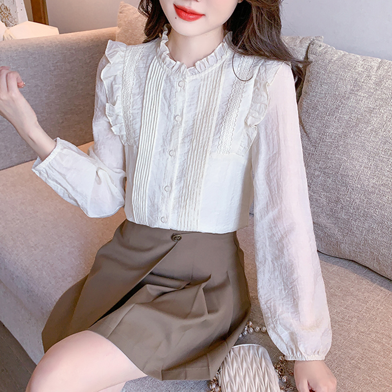 เสื้อเชิ้ตผู้หญิงใส่ทํางาน 390 บาทต่อชิ้น ฟรีค่าจัดส่ง