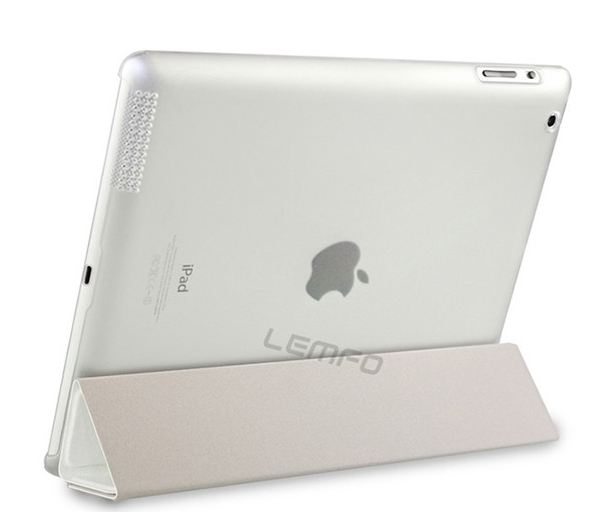 เปิดตัว Smart case สุดหรู เคสแม่เหล็ก Auto Wake Up Sleep Apple iPad 2 3 4 สีทอง บลัชออน ด้านหลังเป็น เคสใส โชว์เครื่อง 246819