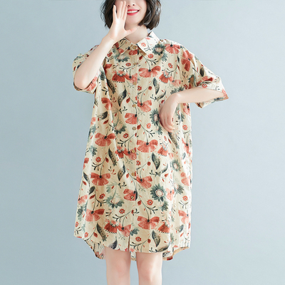 เสื้อผ้าฝ้ายสไตล์วินเทจ Meimei plus size