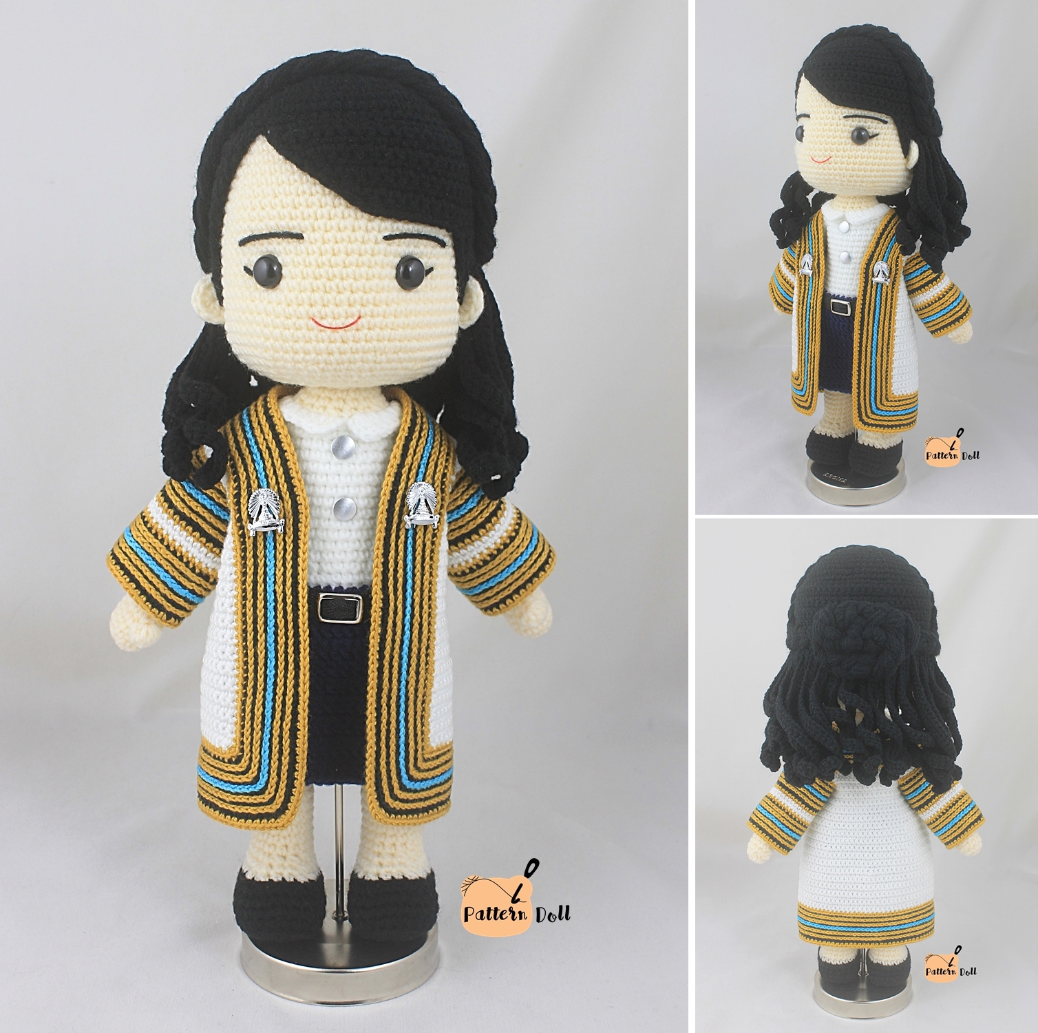 ตุ๊กตาถักชุดรับปริญญาม.จุฬา 3