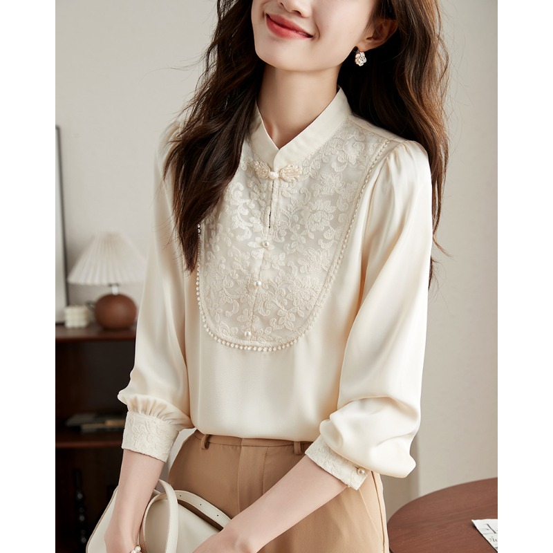 เสื้อเชิ้ตผู้หญิงแขนยาว เสื้อเชิ้ตผู้หญิงใส่ทํางาน 390 บาทต่อชิ้น ฟรีค่าจัดส่ง
