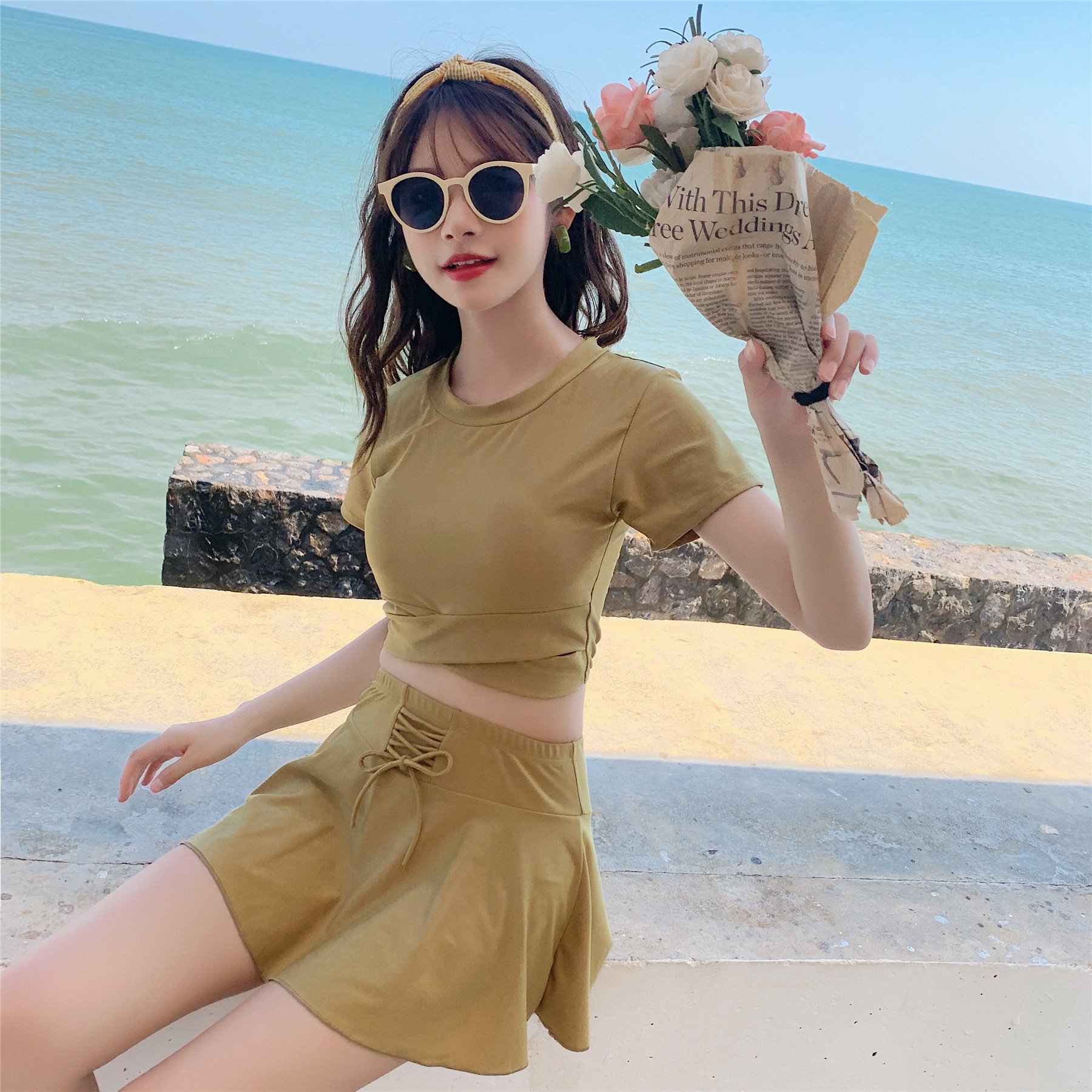 ชุดว่ายน้ำผู้หญิง แบบชุดว่ายน้ำสไตล์เกาหลี