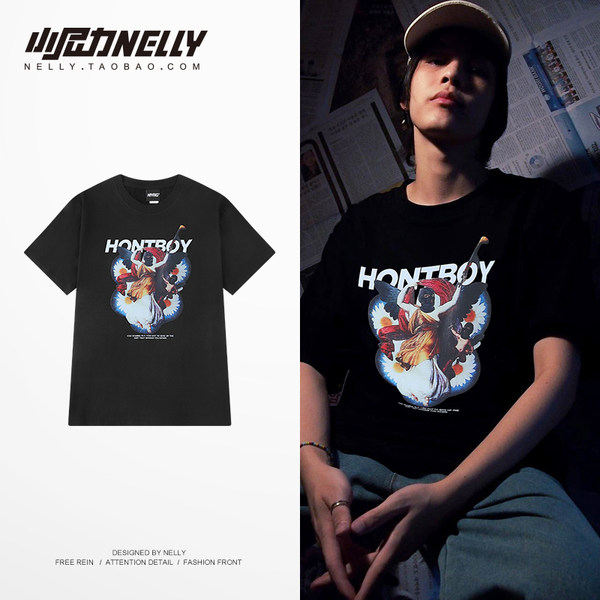 เสื้อยืดคอกลม ผู้ชาย เสื้อยืดผู้ชายเกาหลี เสื้อยืดเกาหลี แบรนด์ NELLY