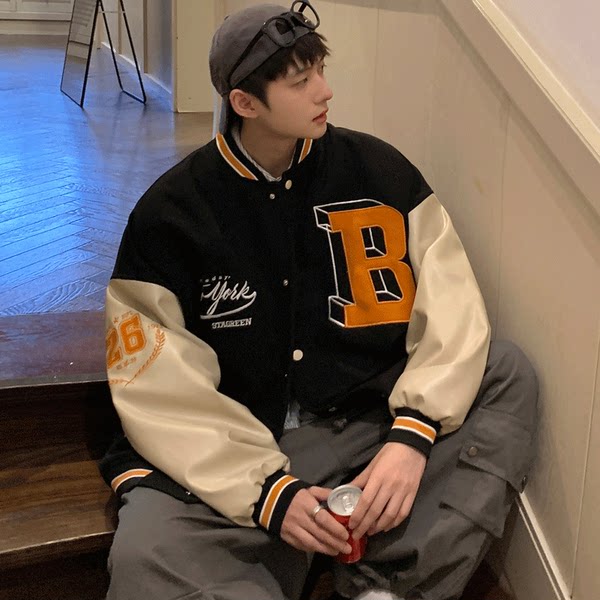 เสื้อแจ็คเก็ตเบสบอล เสื้อคลุม เสื้อแขนยาวสไตล์เกาหลี