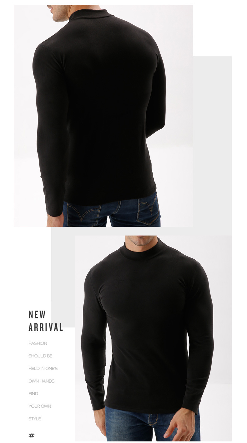 HEATTECH (ฮีทเทคชาย คอตั้ง) เสื้อแขนยาวเนื้อดี ใส่กันหนาว/เพิ่มความอุ่น ผ้าเนื้อแน่นนุ่ม ยืดได้เยอะ