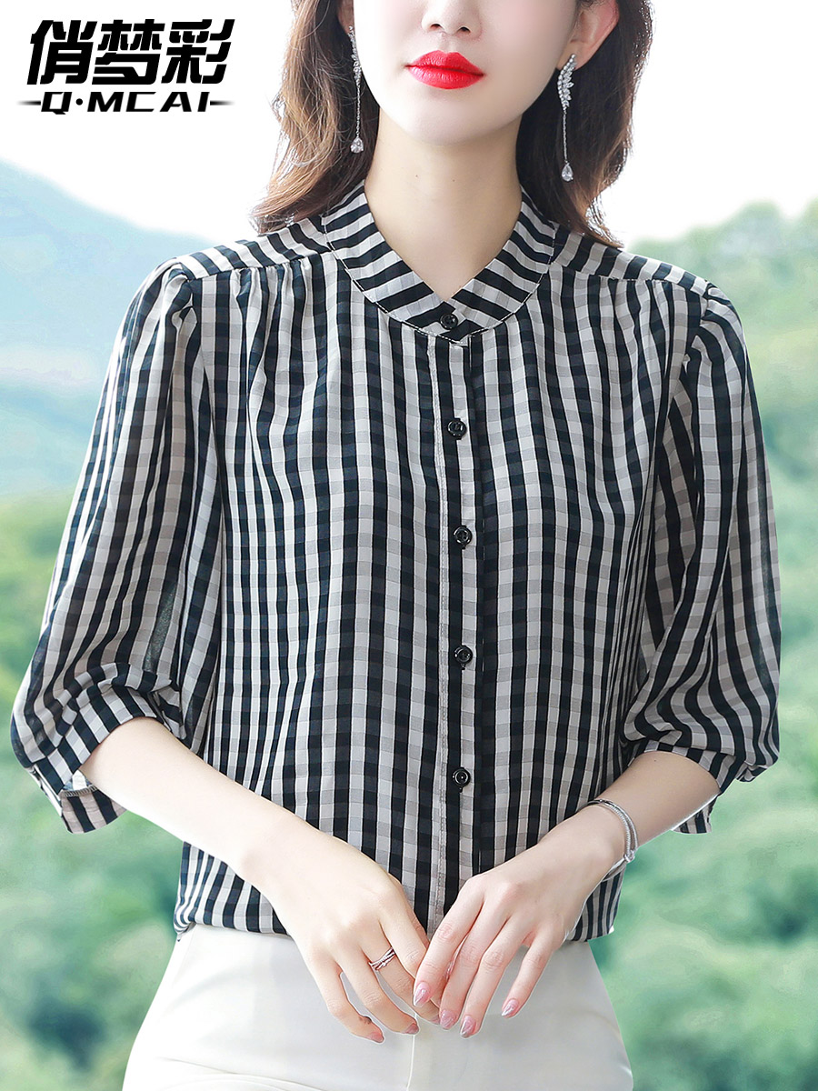เสื้อชีฟอง เสื้อแฟชั่นสุภาพสตรีวัยผู้ใหญ่ มีไซต์ อก34นิ้ว-43นิ้ว