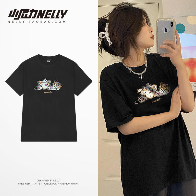 เสื้อยืดคอกลม ผู้ชาย เสื้อยืดผู้ชายเกาหลี เสื้อยืดเกาหลี แบรนด์ NELLY