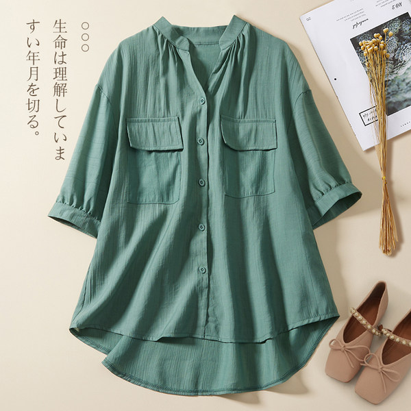 เสื้อลินิน แบบเสื้อสวยๆ เสื้อผ้าฝ้ายลินิน เสื้อเชิ้ตผ้าลินิน BY LININ