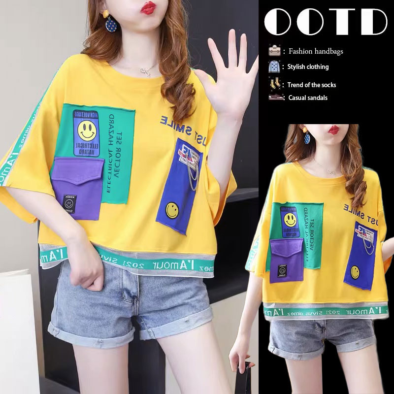 เสื้อยืดคนอ้วนแบบโอเวอร์ไซส์แบบ ulzzang fashion สนใจทักแชท