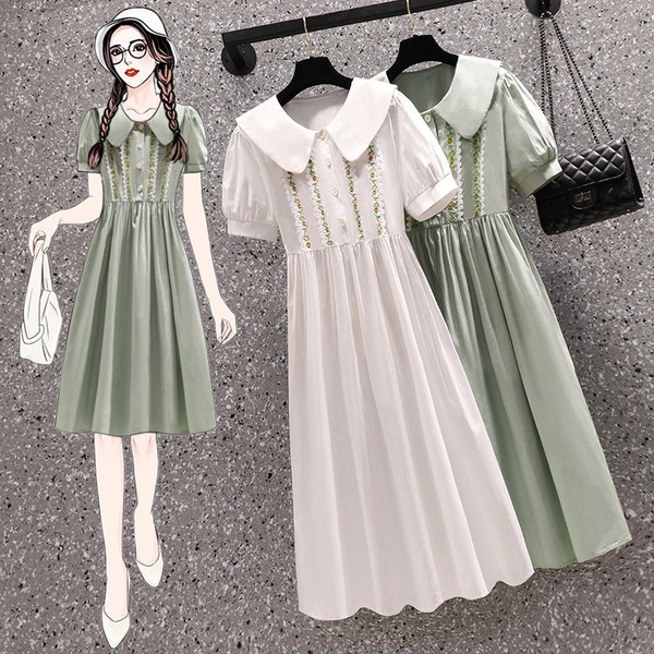เดรสคนอ้วน เดรสสาวอวบ ชุดเดรสคนอ้วนวัยรุ่น BY PLUS SIZE Girl