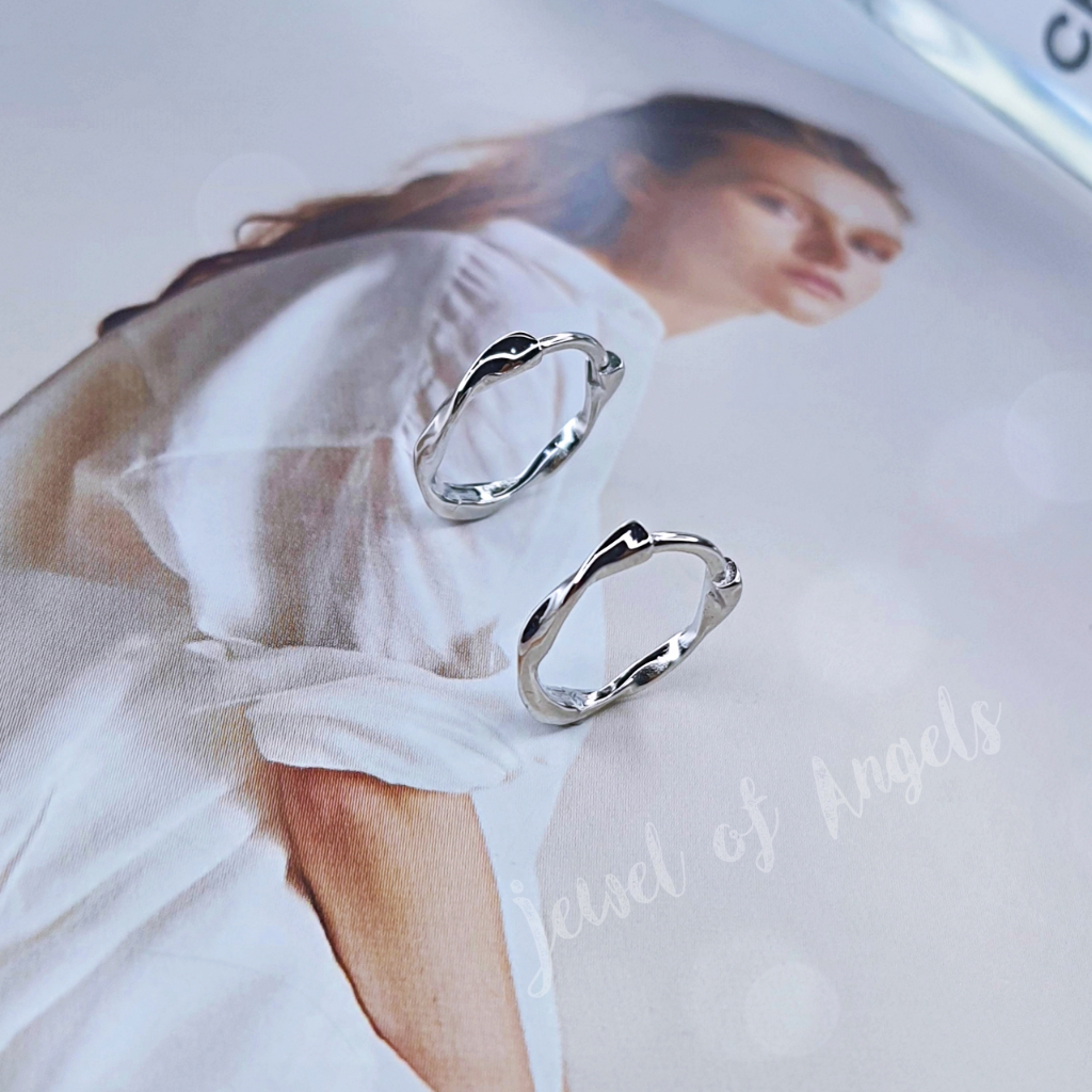 ต่างหูเงินแท้ S925 รุ่น Spin ต่างหูห่วงเล็กเกลียวบิด มินิมอล สูง11.6mm เงินแท้ทั้งชิ้น Silver925