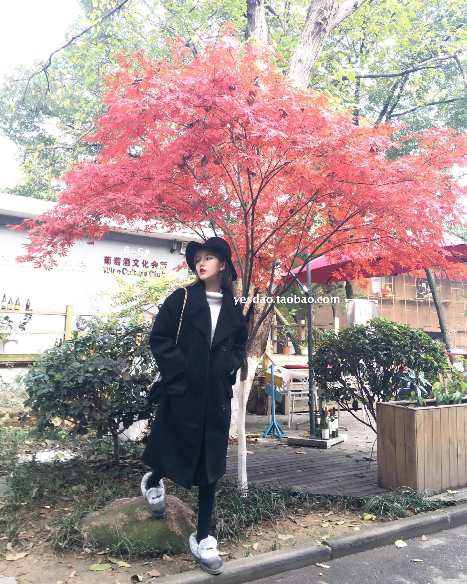 เสื้อโค้ทกันหนาว ทรงยาวโคล่ง แต่งกระเป๋า 4 จุด (กระเป๋าจริง) ผ้าวูลเนื้อละเอียด บุซับในกันลม งานดีค่าา พร้อมส่ง สีดำ