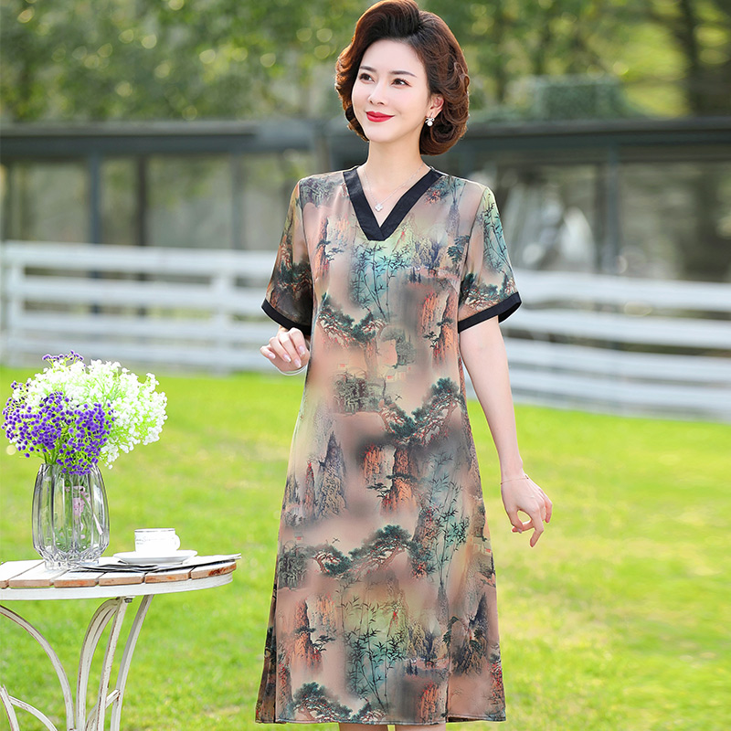 เดรสวัยผู้ใหญ่40-60ปี เดรสคุณแม่ ชุดเดรสทำงานวัยผู้ใหญ่ แบรนด์ MAMA DRESS