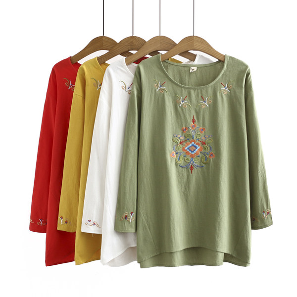 เสื้อลินินสไตล์ผู้ใหญ่ เสื้อคุณแม่ เสื้อผู้ใหญ่ แบรนด์ LININ