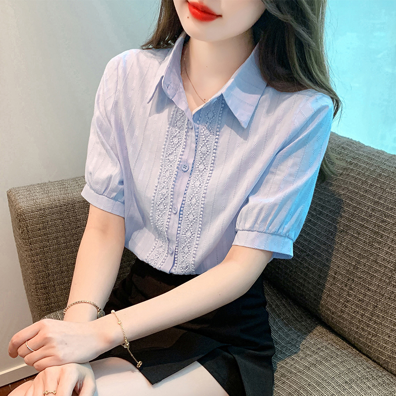 เสื้อเชิ้ตผู้หญิงใส่ทํางาน 390 บาทต่อชิ้น ฟรีค่าจัดส่ง