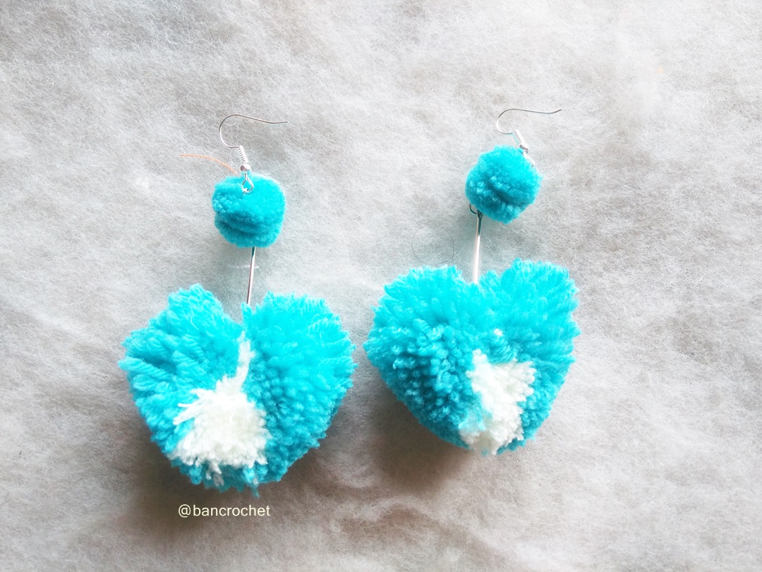 Bancrochet ต่างหูถักโครเชต์ crochet earring หลากสี 4-6 นิ้ว