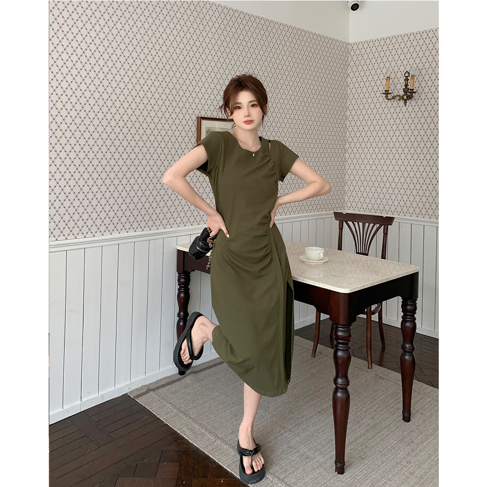 เดรสแขนสั้น มีไซส์ L-4XLอก 38-47 นิ้ว ใส่ได้ทั้งสาวหุ่นดีน่ารักจนถึงสาวอวบพลัสไซส์ จัดส่งฟรี! ทักแชทสั่งซื้อ
