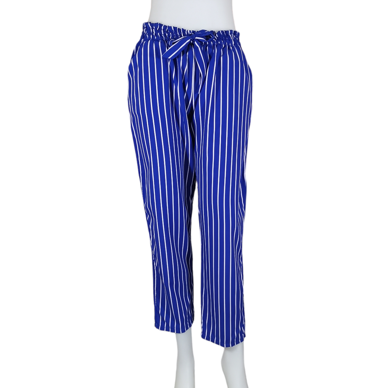 Trousers362 กางเกงขายาวผ้าไหมอิตาลีเอวยืด 26-38 นิ้ว ผ้านุ่มใส่สบาย มีหลายสีหลายลายให้เลือก