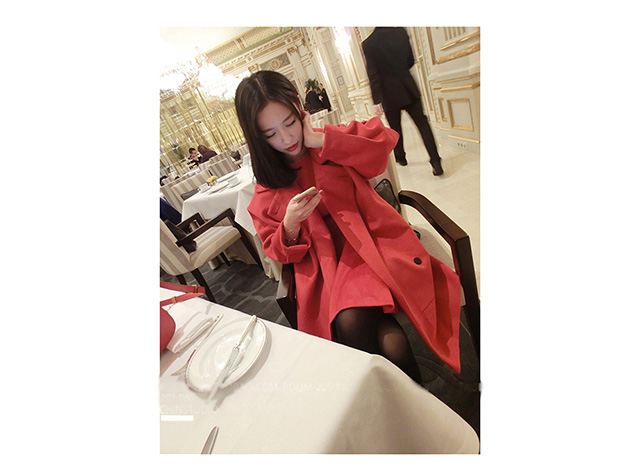 เสื้อโค้ทกันหนาว สีกรมท่าเข้ม ทรงโคล่ง เกาหลีมากๆ ผ้าวูลผสมสักกะหลาดผ้าดีมากๆ บุซับในกันลมอย่างดี พร้อมส่ง Overcoat สีกรมท่า