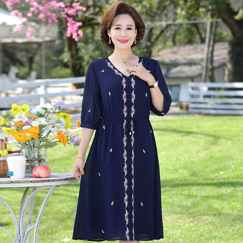 เดรสวัยผู้ใหญ่40-60ปี เดรสคุณแม่ ชุดเดรสทำงานวัยผู้ใหญ่ แบรนด์ MAMA DRESS