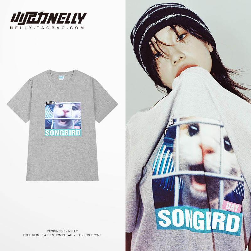 เสื้อยืดคอกลม ผู้ชาย เสื้อยืดผู้ชายเกาหลี เสื้อยืดเกาหลี แบรนด์ NELLY