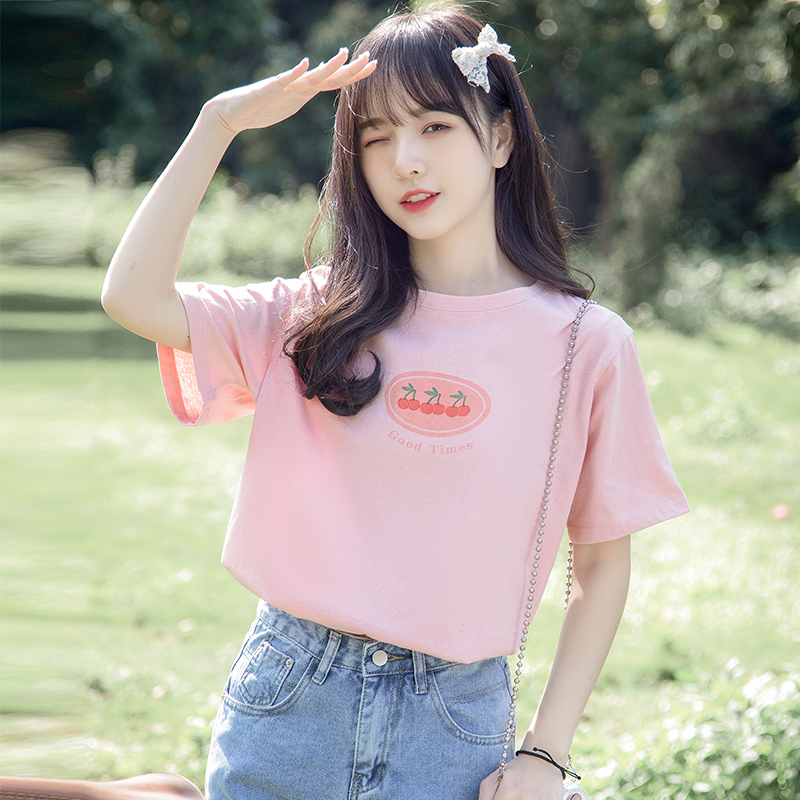 เสื้อผ้าวัยรุ่นเกาหลี เสื้อยืดวัยรุ่นผู้หญิง มีขนาด S M L XL