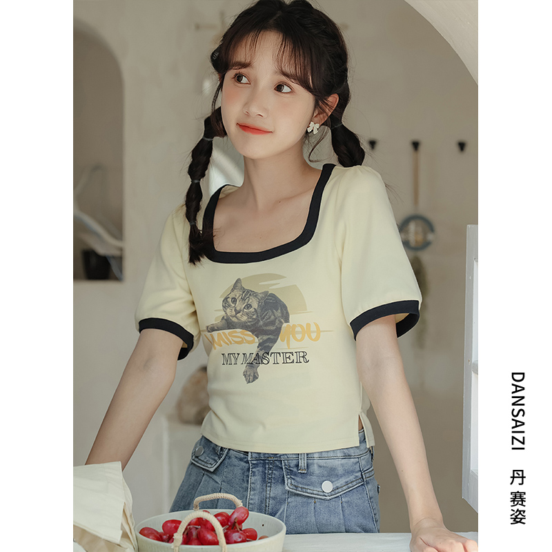 เสื้อผ้าวัยรุ่นเกาหลี เสื้อยืดวัยรุ่นผู้หญิง มีขนาด S M L XL
