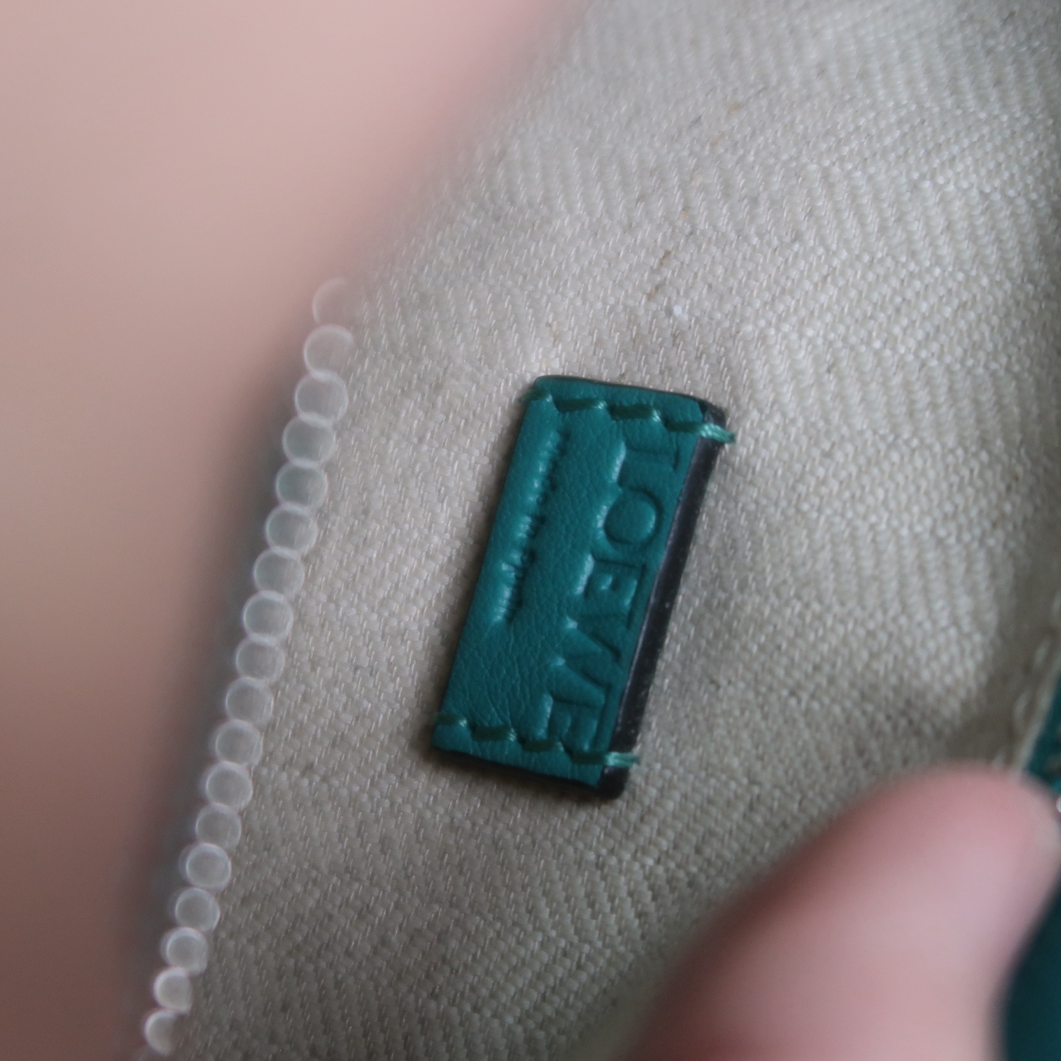 Loewe Emerald Green Calfskin Puzzle Mini SHW