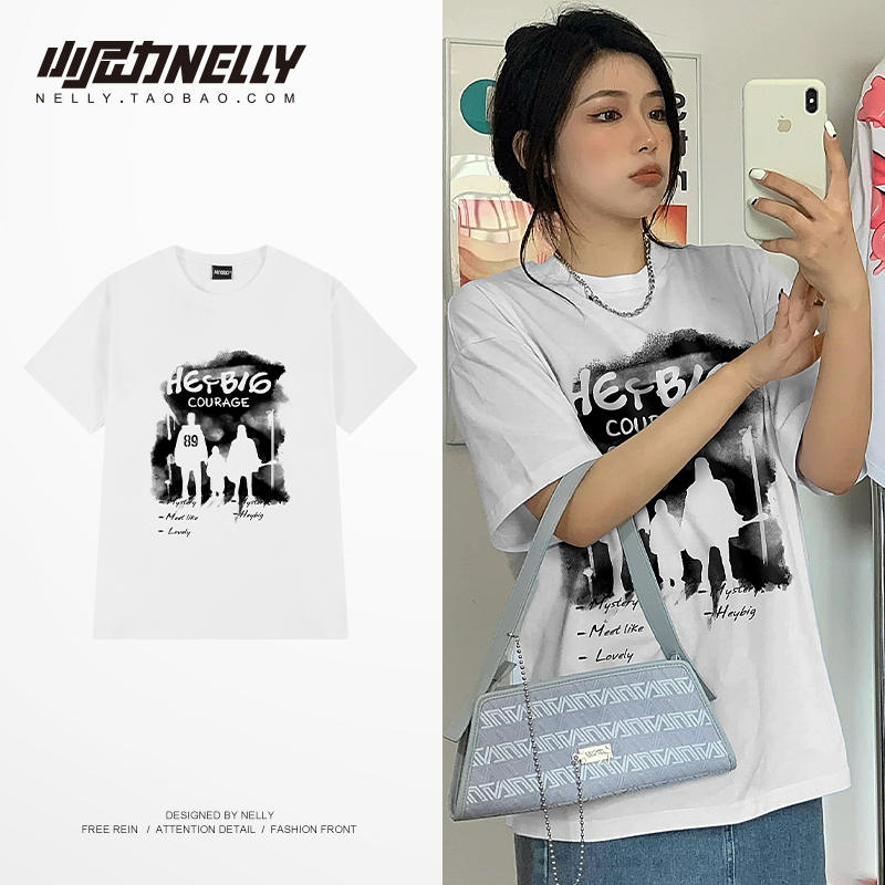 เสื้อยืดคอกลม ผู้ชาย เสื้อยืดผู้ชายเกาหลี เสื้อยืดเกาหลี แบรนด์ NELLY