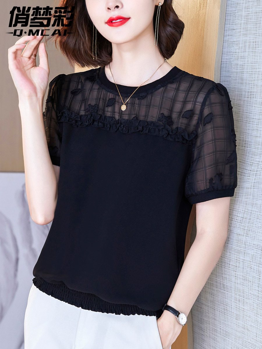 เสื้อชีฟอง เสื้อแฟชั่นสุภาพสตรีวัยผู้ใหญ่ มีไซต์ อก34นิ้ว-43นิ้ว