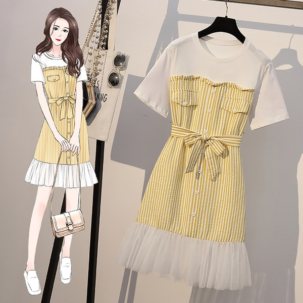 เดรสคนอ้วน เดรสสาวอวบ ชุดเดรสคนอ้วนวัยรุ่น BY PLUS SIZE Girl