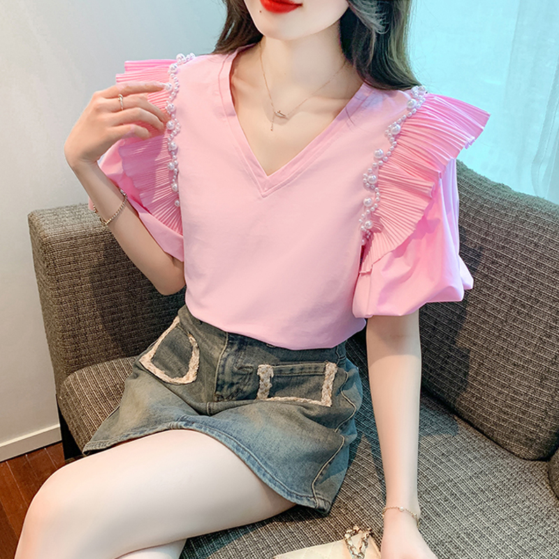 เสื้อผ้าวัยรุ่นเกาหลี เสื้อยืดวัยรุ่นผู้หญิง มีขนาด S M L XL