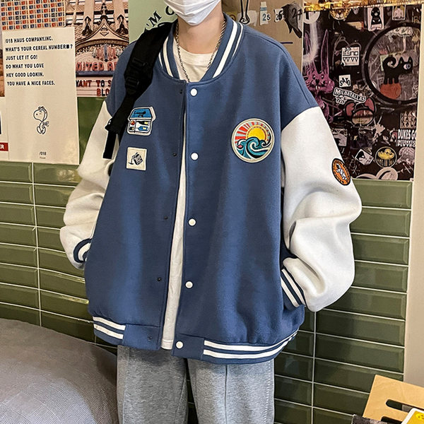 เสื้อแจ็คเก็ตเบสบอล เสื้อคลุม เสื้อแขนยาวสไตล์เกาหลี