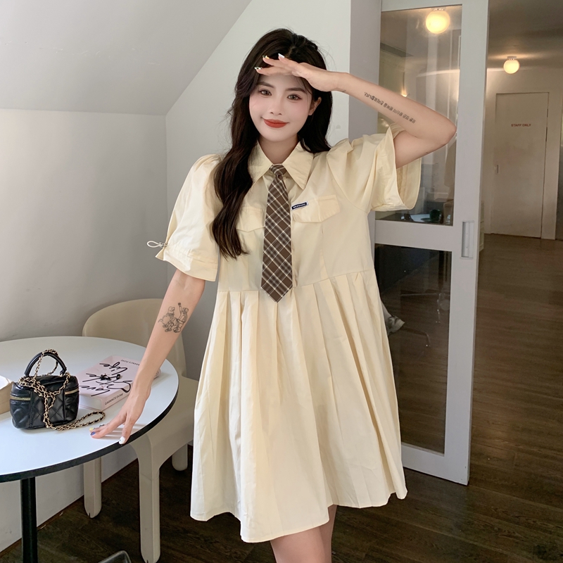 เดรสวัยรุ่น-เดรสคนอ้วนวัยรุ่น L-4XL(อก38-46 นิ้ว)